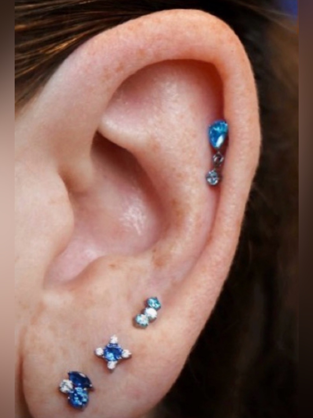 Nib Cords Club Bijoux Flat Back Stud - Blue — image 7 of 8